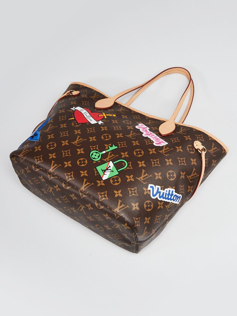 LOUIS VUITTON MONOGRAM CAPSULE HIVER PATCHES NEVERFUL MM BAG LIMITED ED.  NEW!