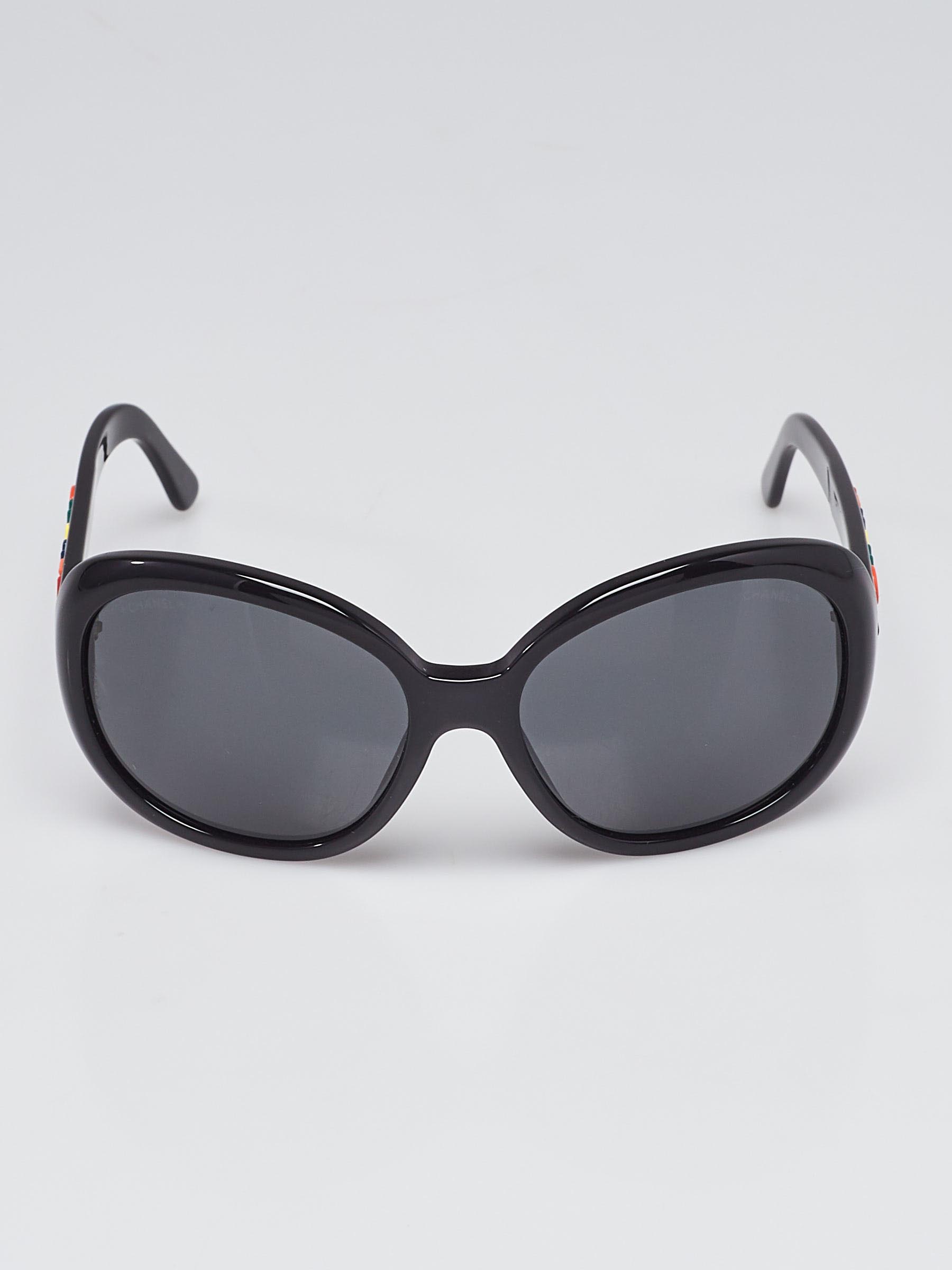Chanel Black Frame Multicolor Sunglasses-5138 | Yoogi's Closet