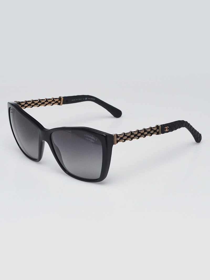 Chanel Black Acetate Frame Chain Sunglasses-5327 - Yoogi's Closet
