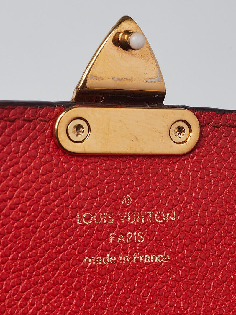 Louis Vuitton Fascinate Cross Body Clutch Bag Orient red Embossed Monogram  Empreinte Leather