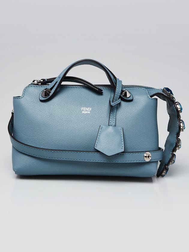 Fendi  Blue Leather Mini By the Way Bag 8BL135