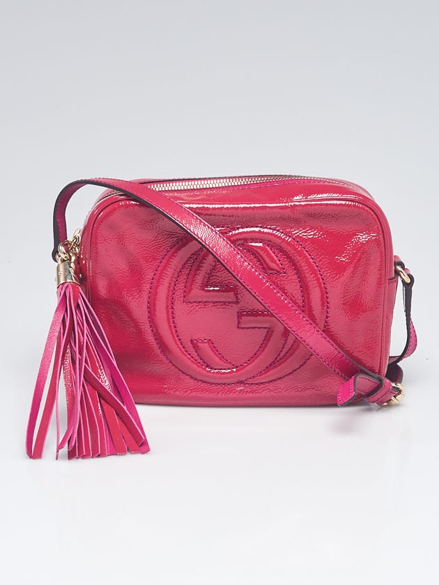 Gucci Pink Patent Leather Soho Disco Shoulder Bag