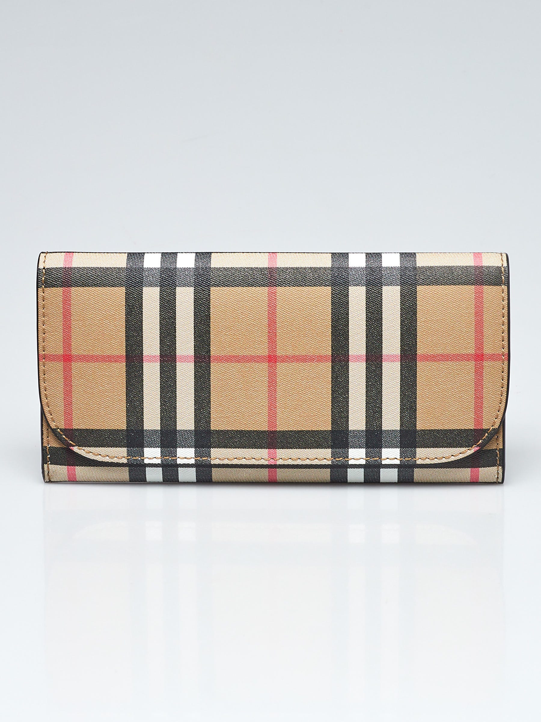 Burberry Vintage Check Coated Canvas Halton Continental Wallet - Yoogi's  Closet