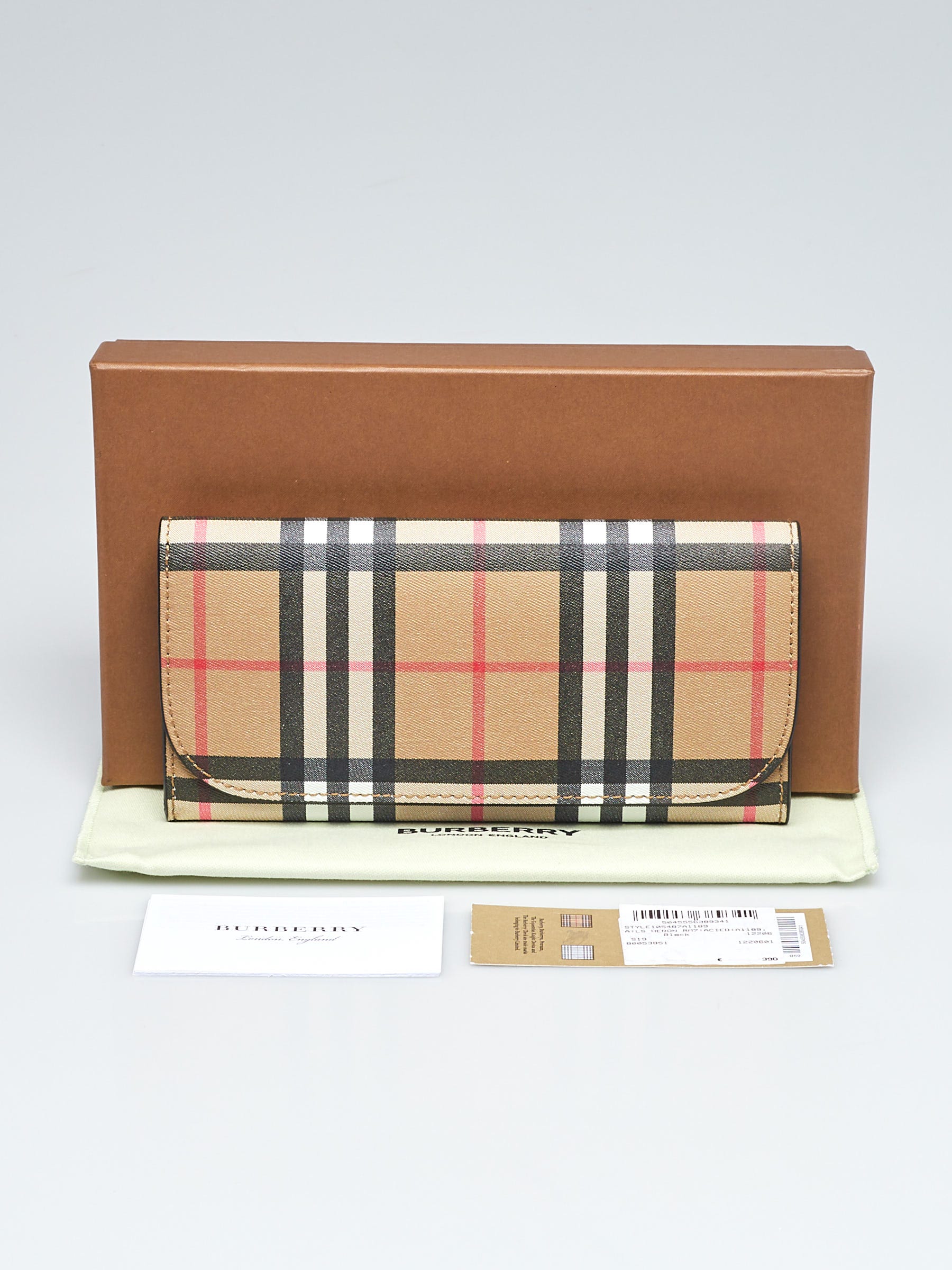 Burberry Halton Vintage Check Flap Continental Wallet