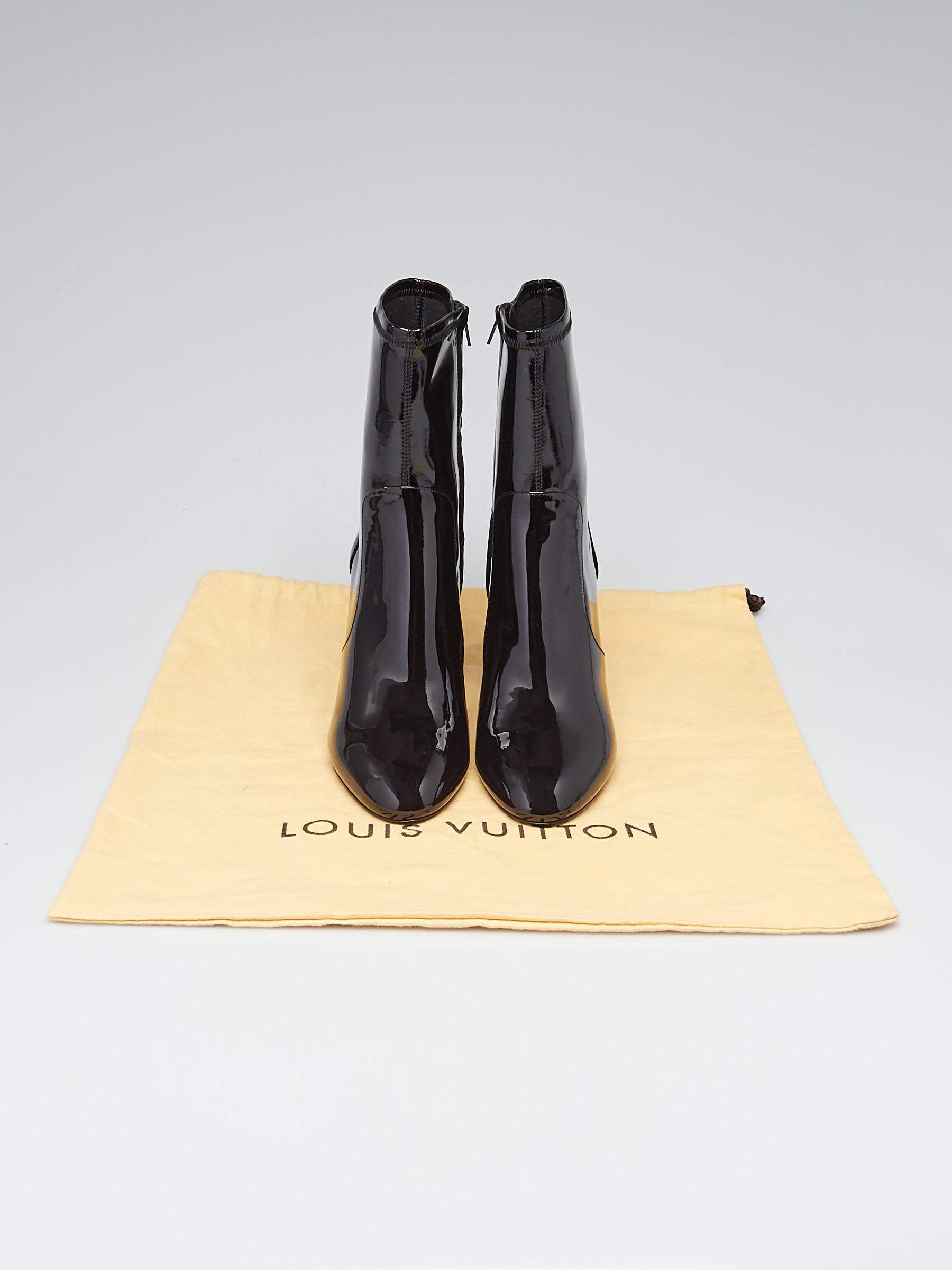 Louis Vuitton - Authenticated Silhouette Ankle Boots - Cloth Black for Women, Very Good Condition