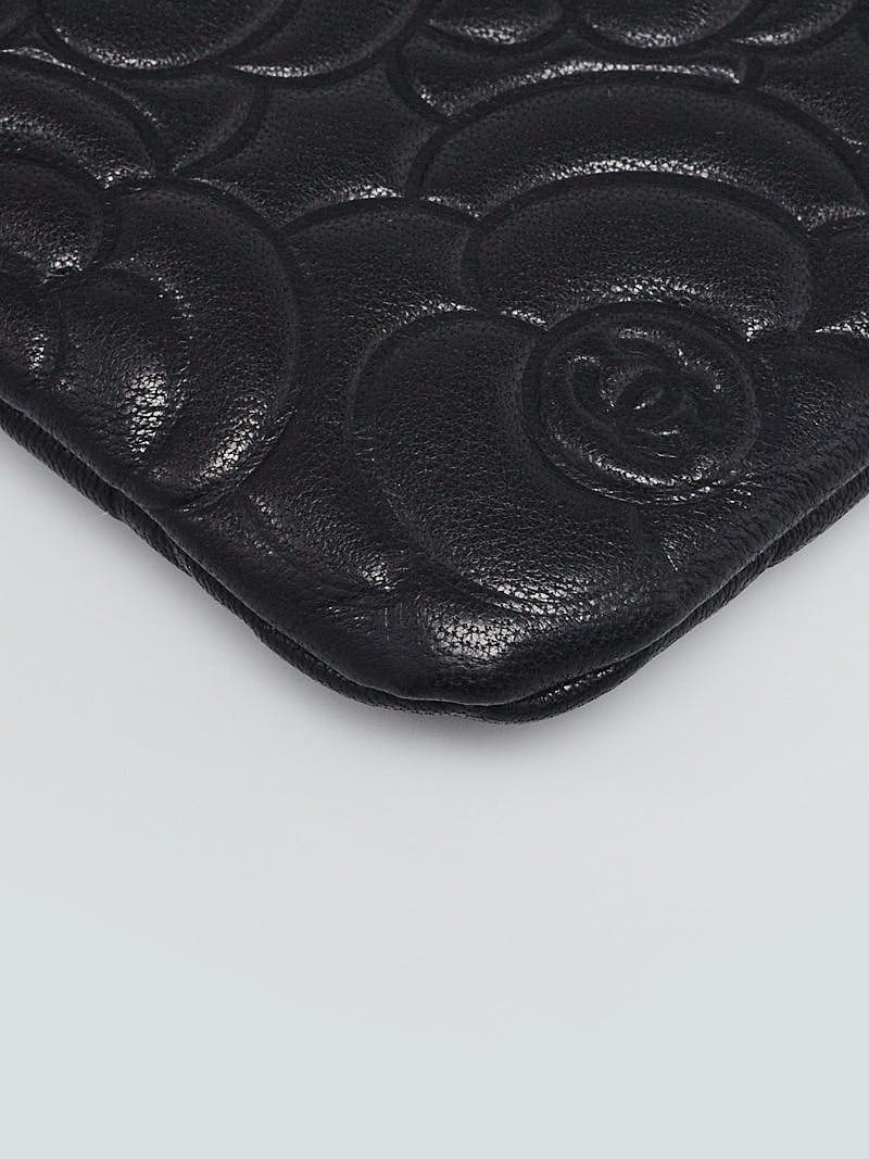 Only 478.00 usd for CHANEL O-Case Lambskin Leather Zip Pouch Black Online  at the Shop