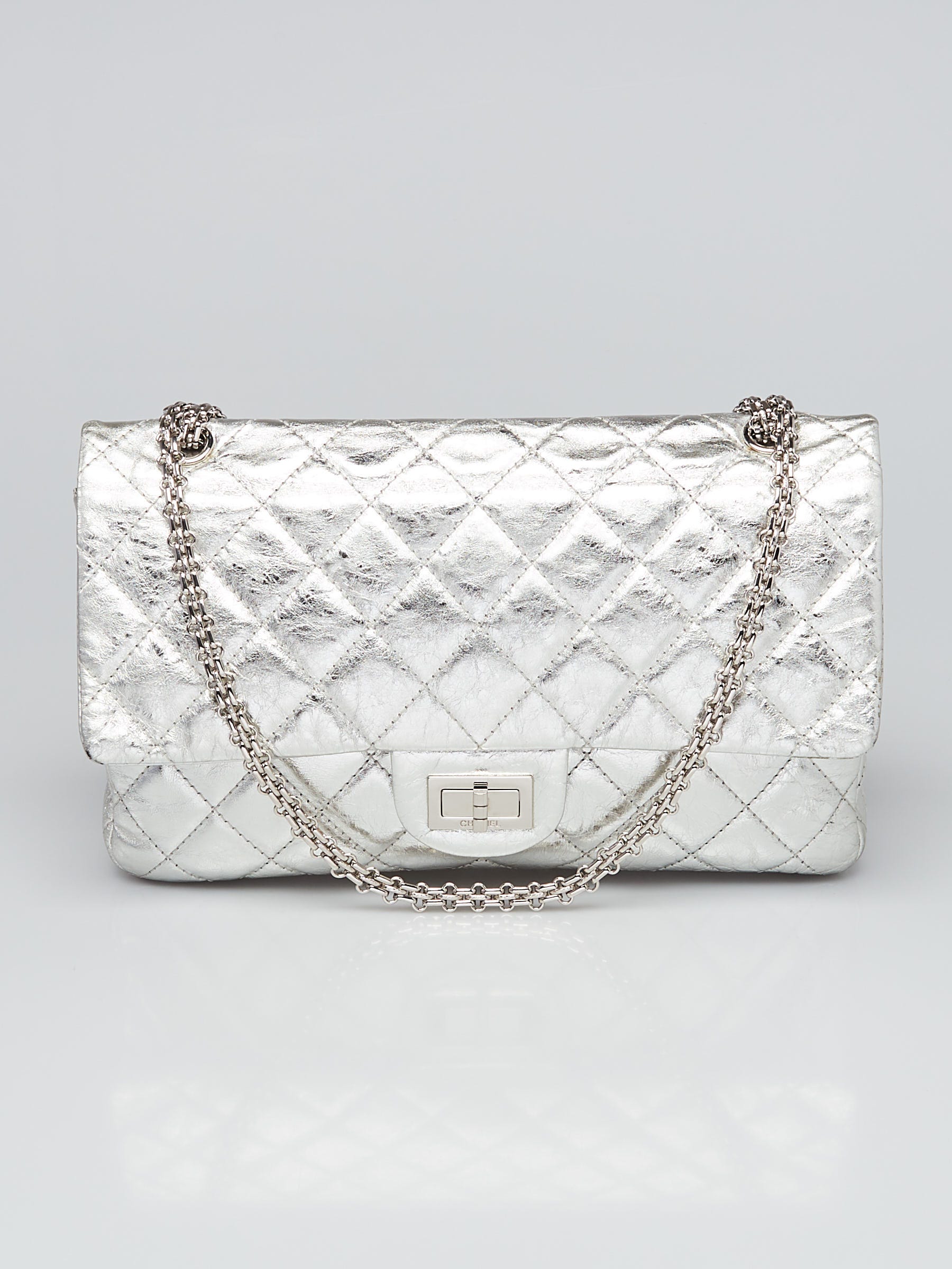 Chanel timeless bag small size black Lambskin and silver tone