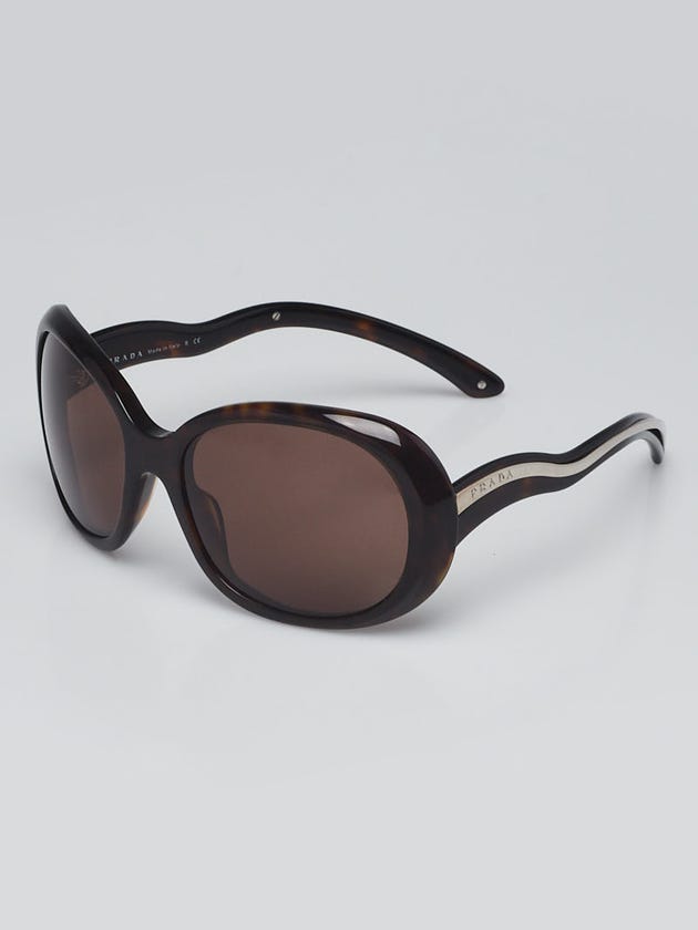 Prada Brown Acetate Oval Frame Tinted Sunglasses -SPR02V