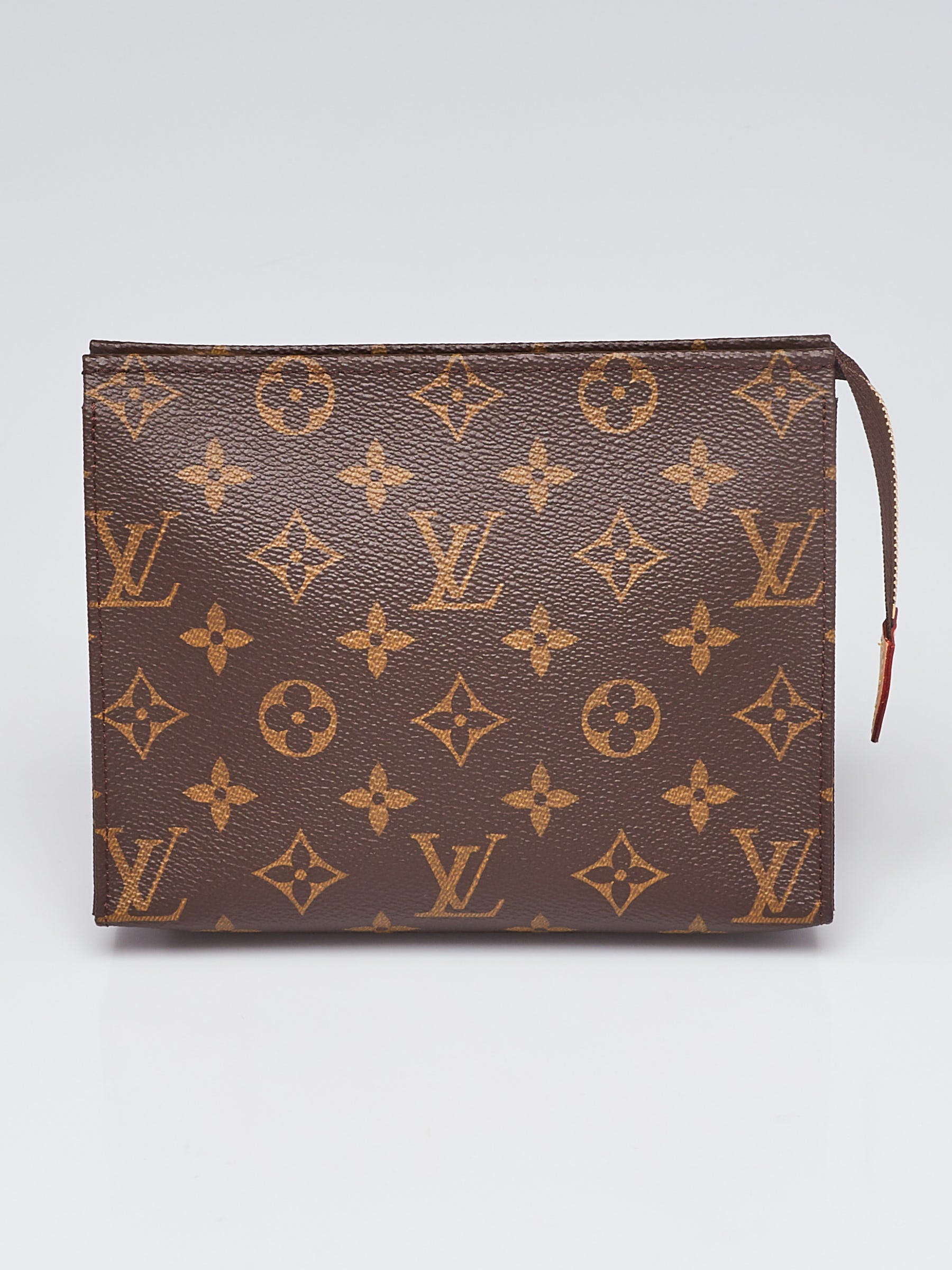 Louis Vuitton Toiletry Pouch 19 Monogram Brown in Coated Canvas