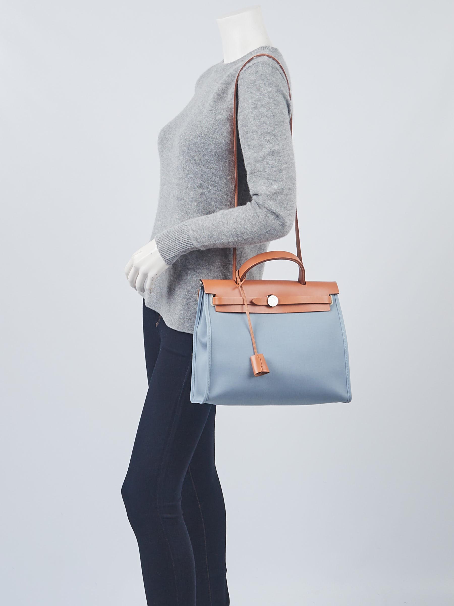 A BLEU LIN LEATHER KELLY BAG, HERMÈS, 2012