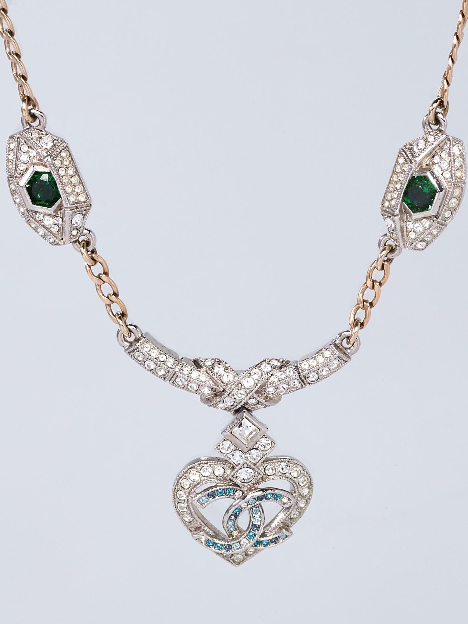 Chanel Strass And Pale Gold Metal CC Heart Necklace, 2020 Available For  Immediate Sale At Sotheby's