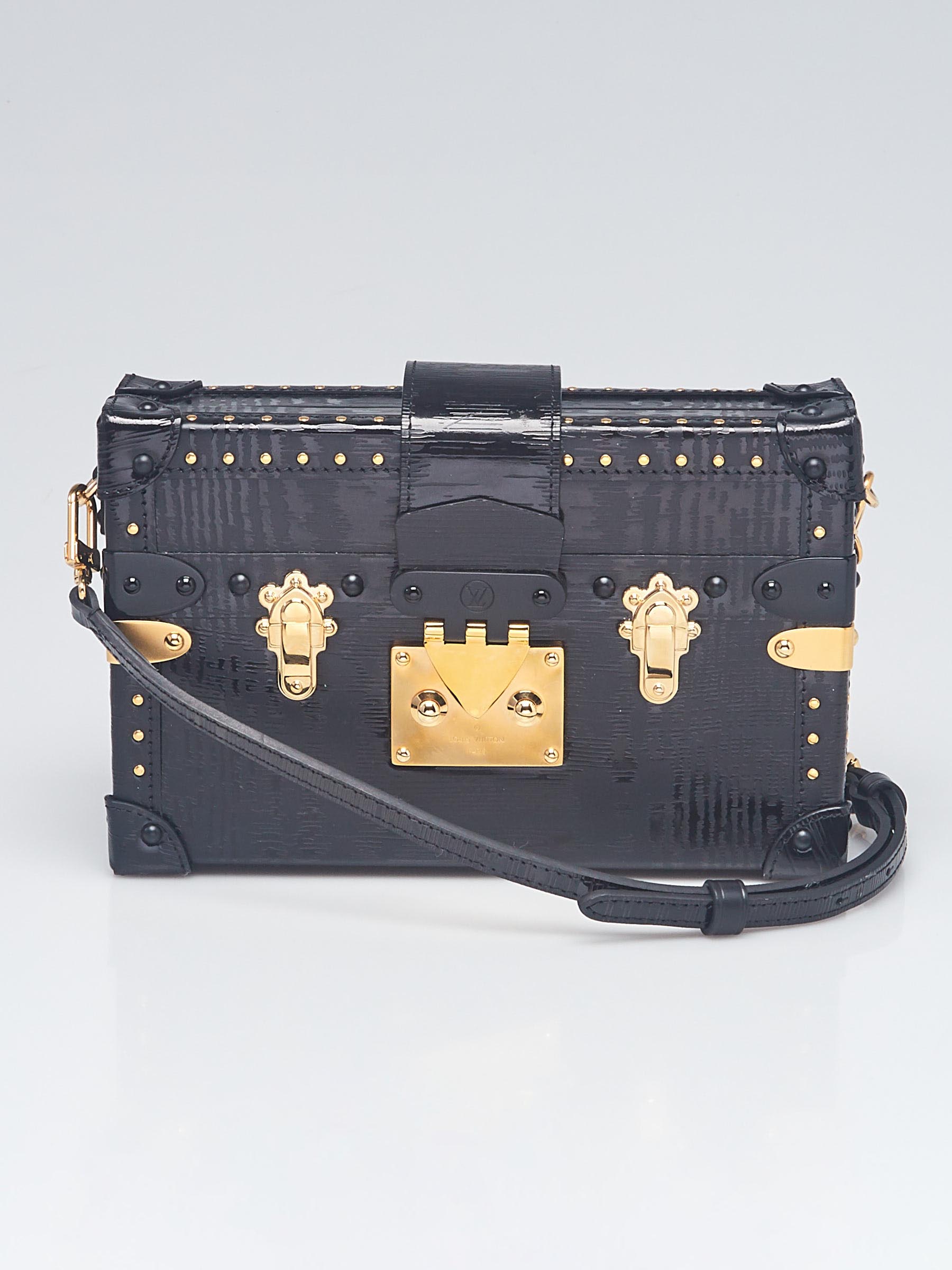 Louis Vuitton Black Epi Leather Black Gravity Petite Malle Bag