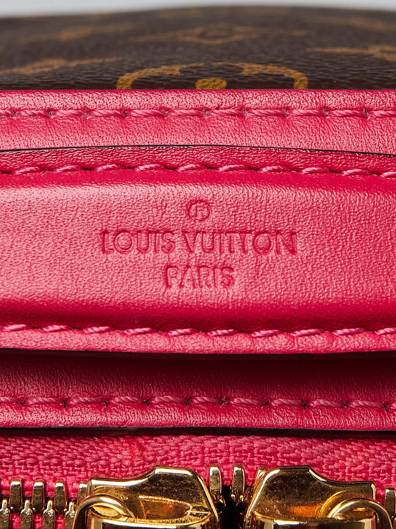 USED Louis Vuitton Saintonge Freesia Pink Monogram Canvas Cross