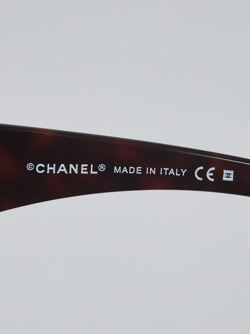 Chanel Tortoise Print Frame CC Logo Sunglasses - 6030 | Yoogi's Closet