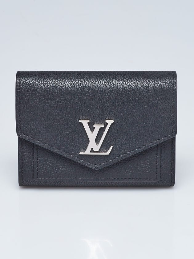 Louis Vuitton Black Leather Mylockme Compact Wallet