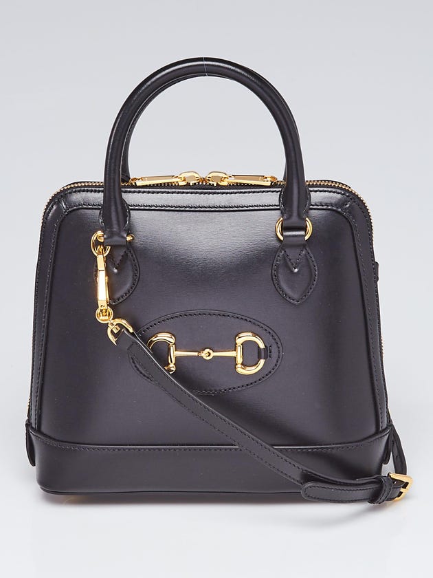 Gucci Black Smooth Leather 1955 Horsebit Small Bag