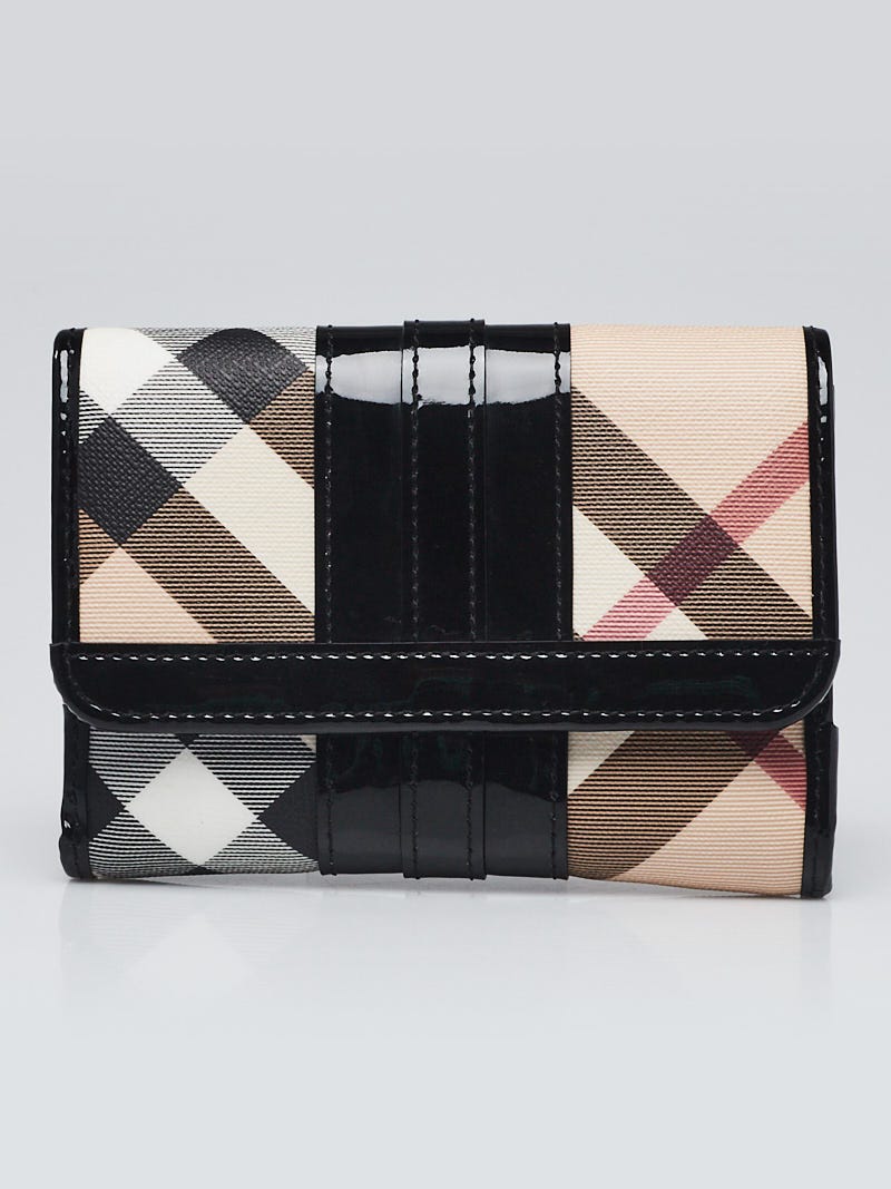 Burberry Nova Check and Patent Wallet