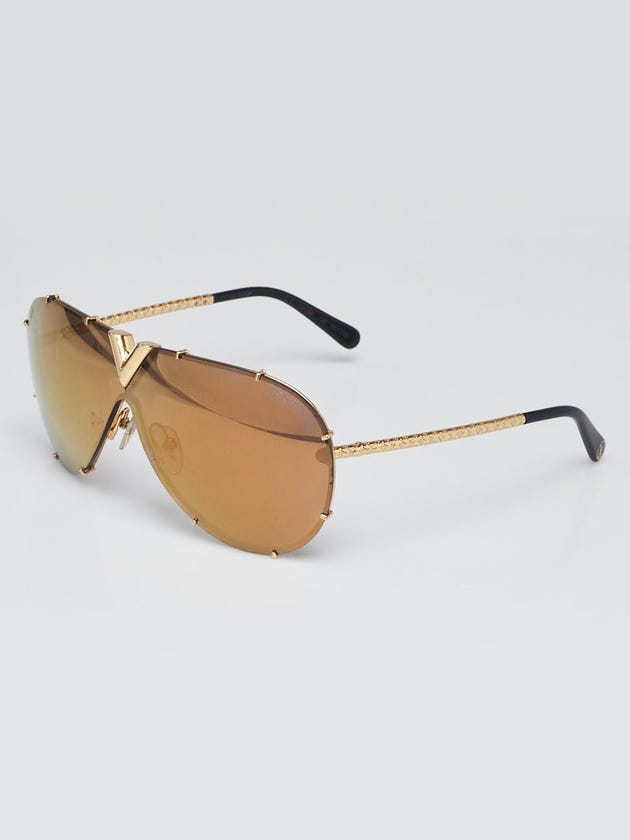 Louis Vuitton Goldtone Metal Oversized Drive Sunglasses - Z0896E
