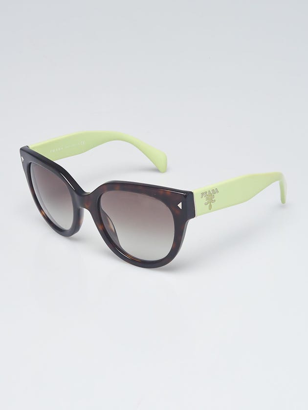 Prada Tortoise Shell/Green Acetate Frame Sunglasses-SPR170