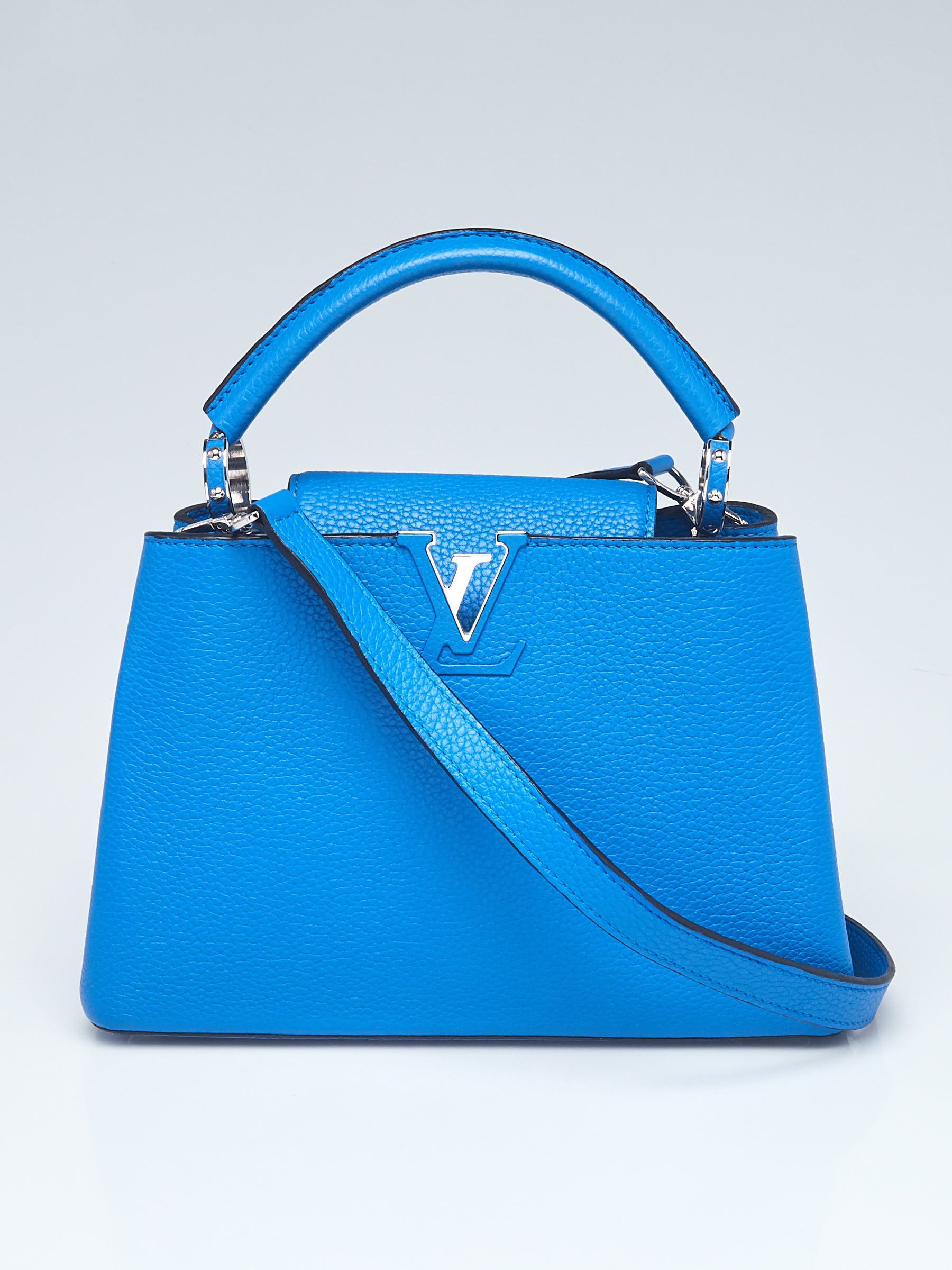Louis Vuitton Blue Taurillon Leather Capucines BB Bag - Yoogi's Closet