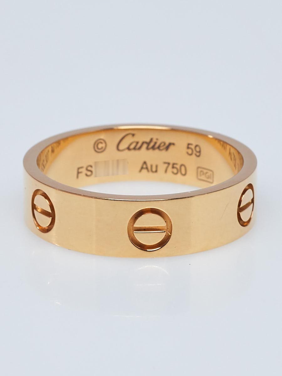 Cartier 18k Yellow Gold LOVE Ring Size 59 9 Yoogi s Closet