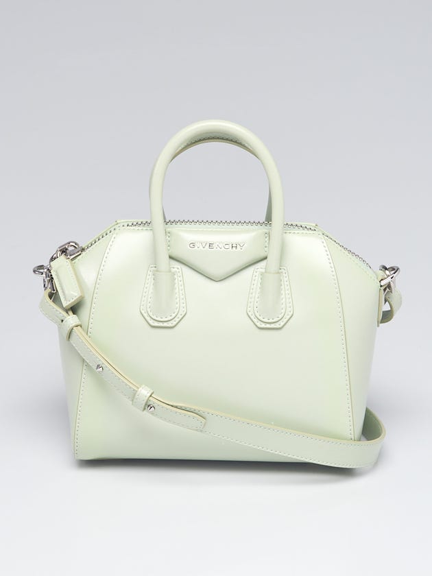 Givenchy Aqua Green Box Calfskin Leather Mini Antigona Bag