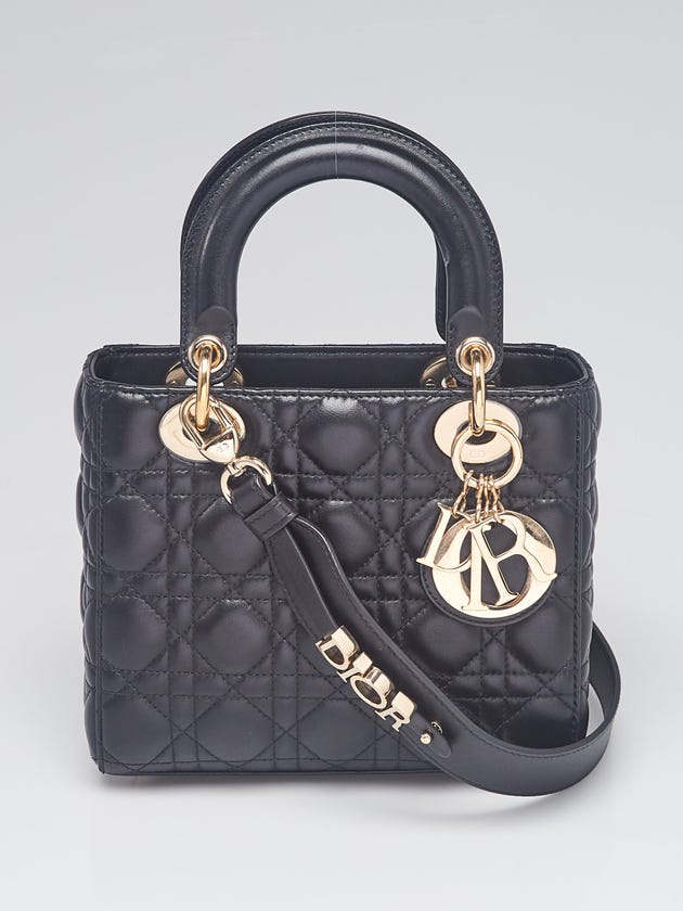 Christian Dior Black Cannage Quilted Lambskin Leather My ABCDior Lady Bag