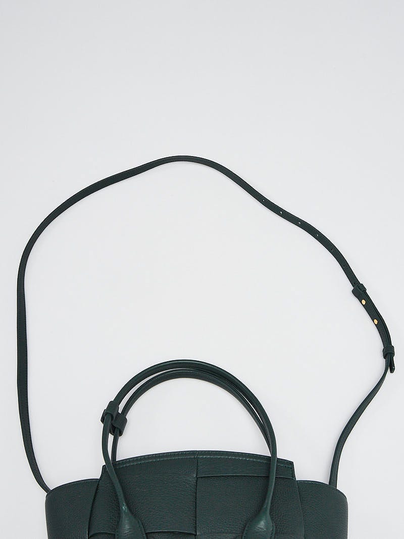 Bottega Veneta Pine Green Leather Mini Arco Crossbody Bag