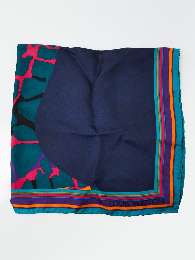 Louis Vuitton Multicolor Print Silk Square Scarf - Yoogi's Closet