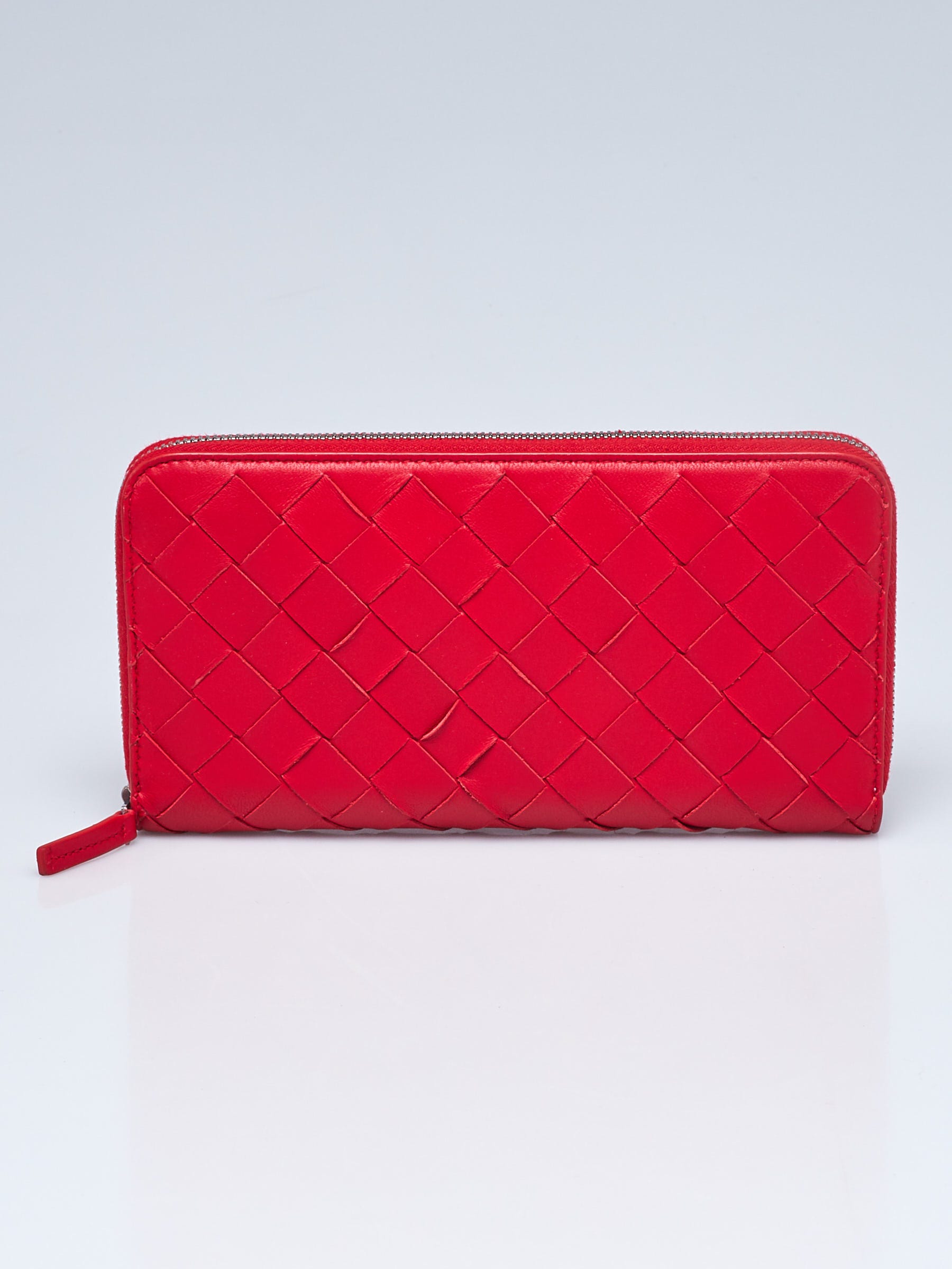 Bottega Veneta Women Tiziano Red Nappa Leather And 925 Silver Twist Earrings main image 1