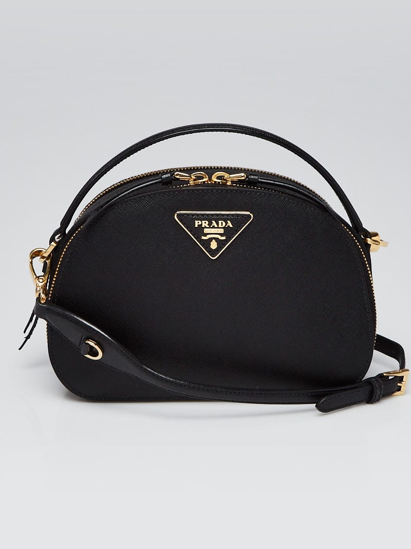 Prada - Odette Saffiano Leather Silver Belt Bag/Crossbody