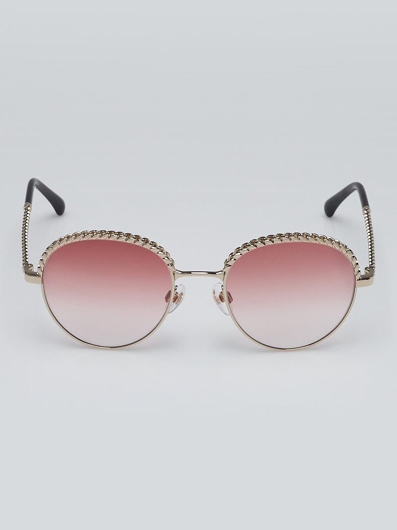 Chanel Metal Frame Light Gradient Tint Lens Sunglasses 4027