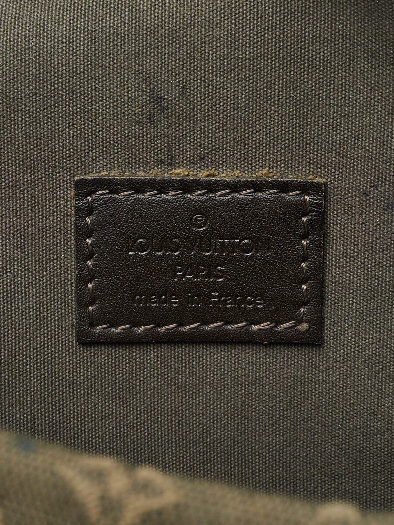 Louis Vuitton Khaki Mini Lin Monogram Linen & Brown Calfskin Leather V