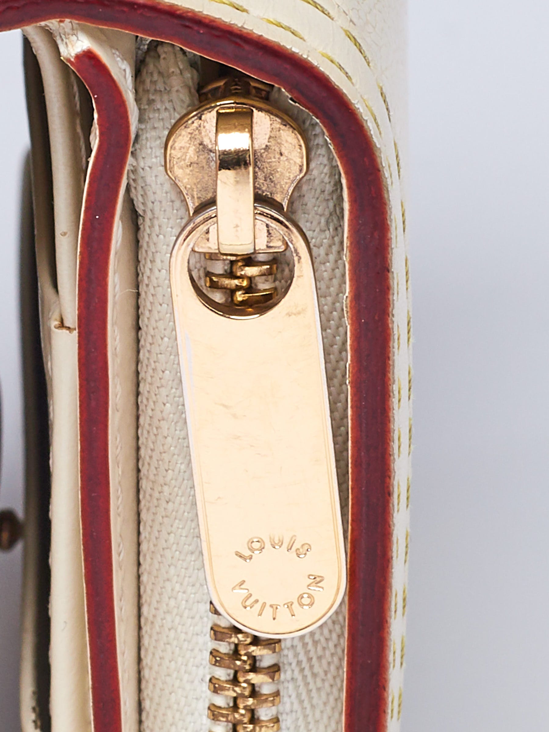 Louis Vuitton White Suhali Compact Zippy Wallet - Yoogi's Closet