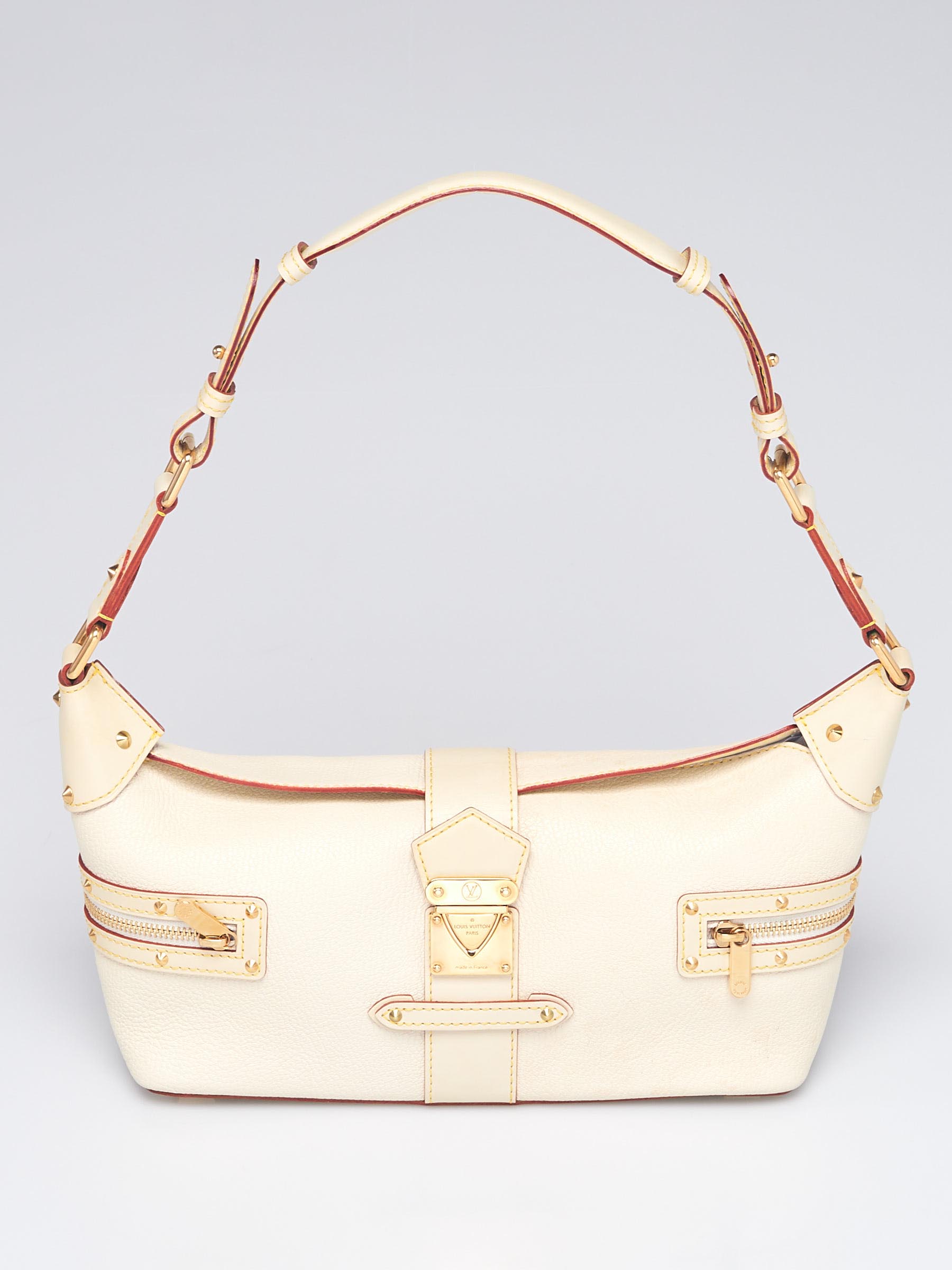 Louis Vuitton White Suhali Leather Le Talentueux Bag - Yoogi's Closet
