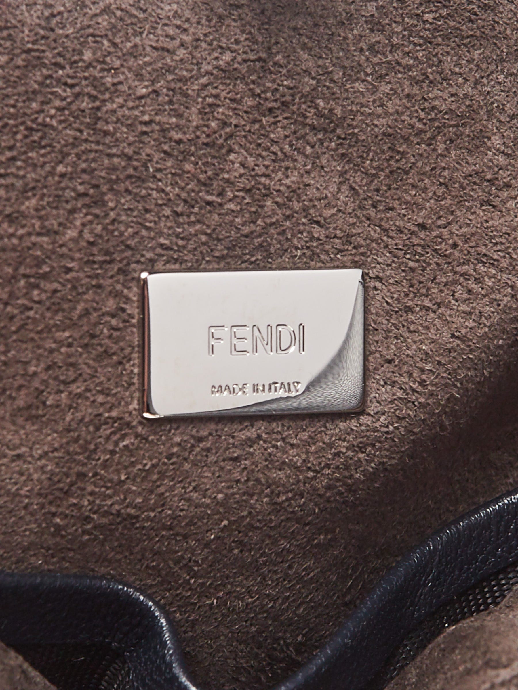 Fendi Navy Blue Embroidered Nappa Leather Micro Peekaboo Bag 8M0355 -  Yoogi's Closet