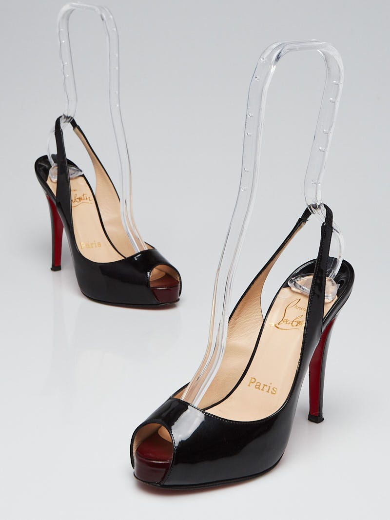 Christian Louboutin Black Patent Leather Private Number 120