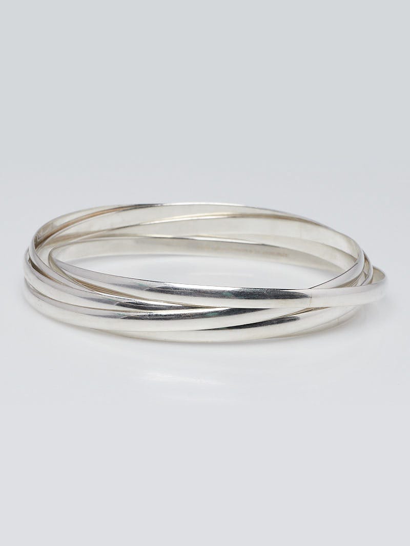 Tiffany & Co 1837 Interlocking Circles 7.5” Rubedo Gold Ag 925 Silver  Bracelet | eBay