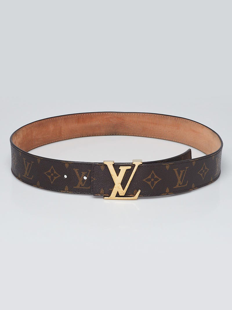 Louis Vuitton Monogram Canvas LV Initials Belt Size 85/34