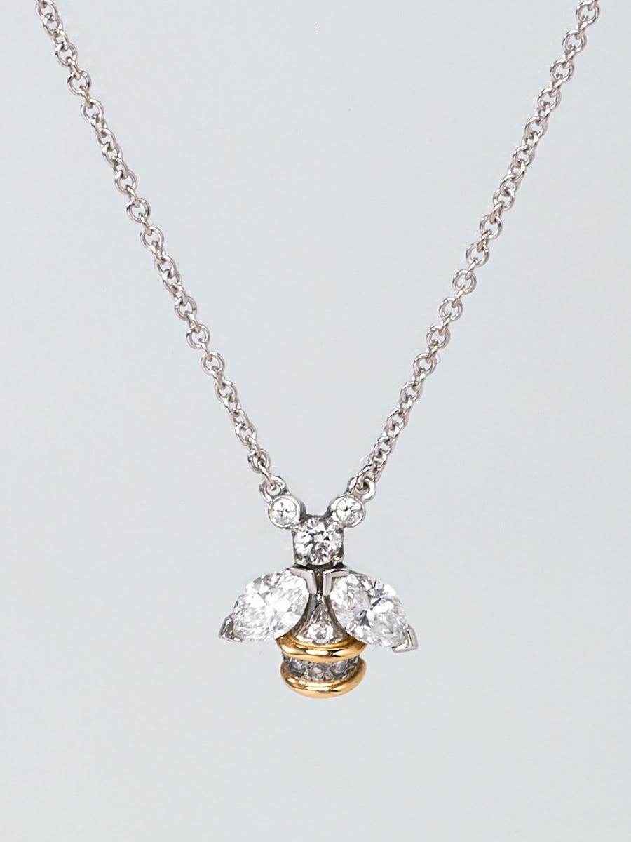 Tiffany & Co. Return to TiffanyTM Love Bugs bee pendant in sterling silver  and 18k gold - ShopStyle Necklaces