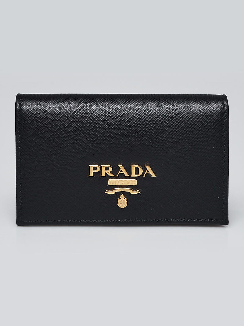 Black Saffiano Leather Card Holder