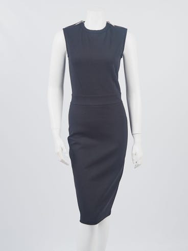 Givenchy Black Fabric Blend Sleeveless Sheath Dress Size 6/40 | Yoogi's Closet Givenchy Black Fabric Blend Sleeveless Sheath Dress Size 6/40 | Yoogi's Closet