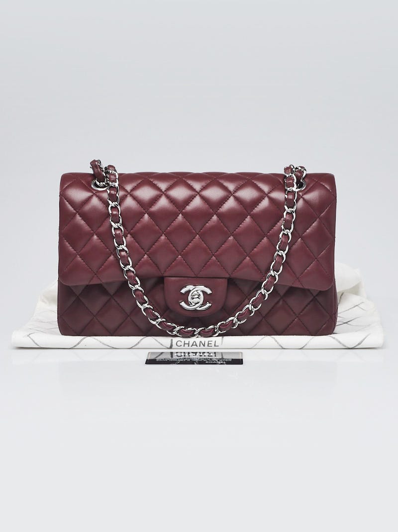 Chanel Bordeaux Quilted Lambskin Leather Classic Medium Double Flap Bag -  Yoogi's Closet