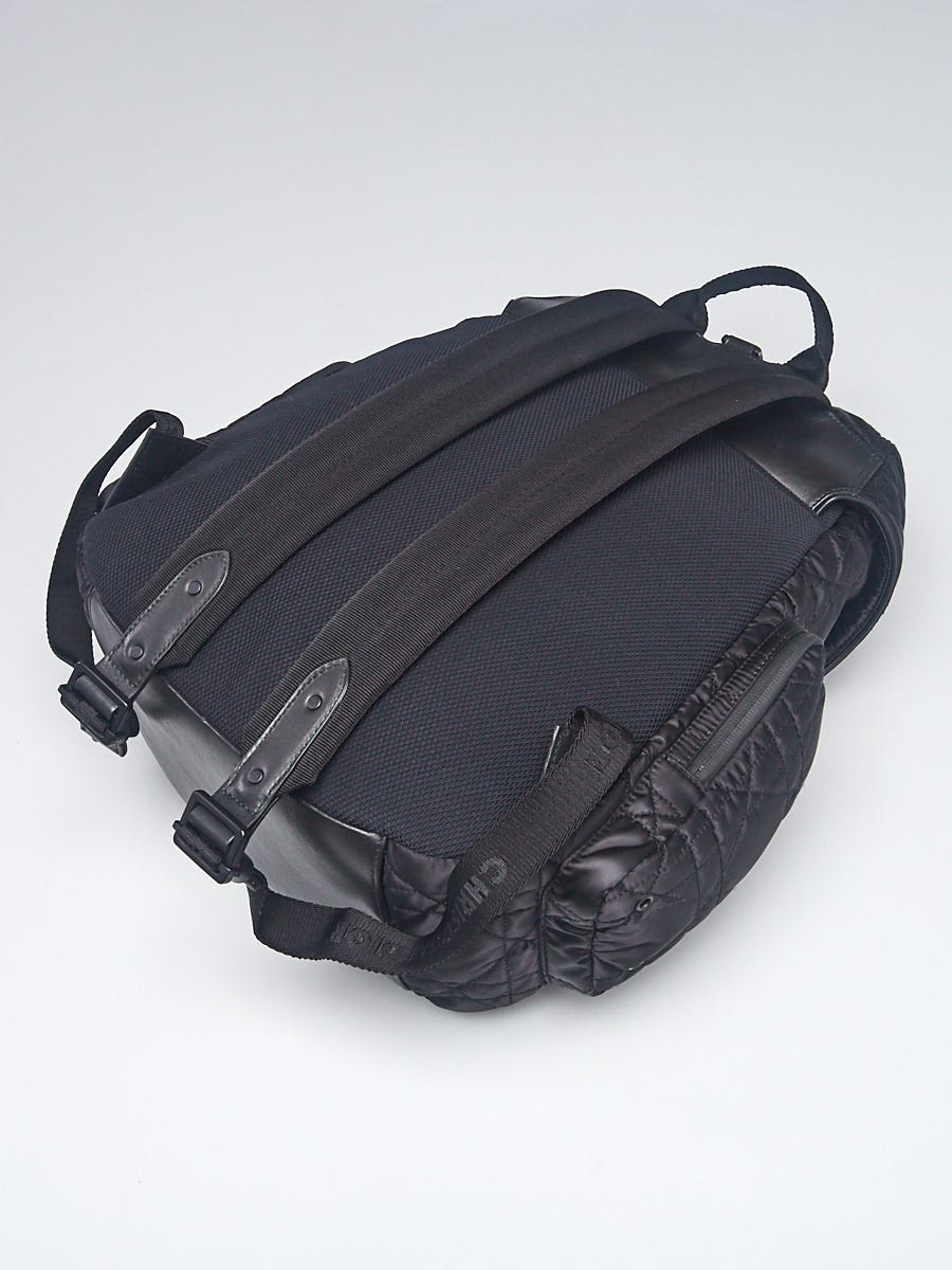 Christian Dior Black Cannage Quilted Nylon Dior Homme