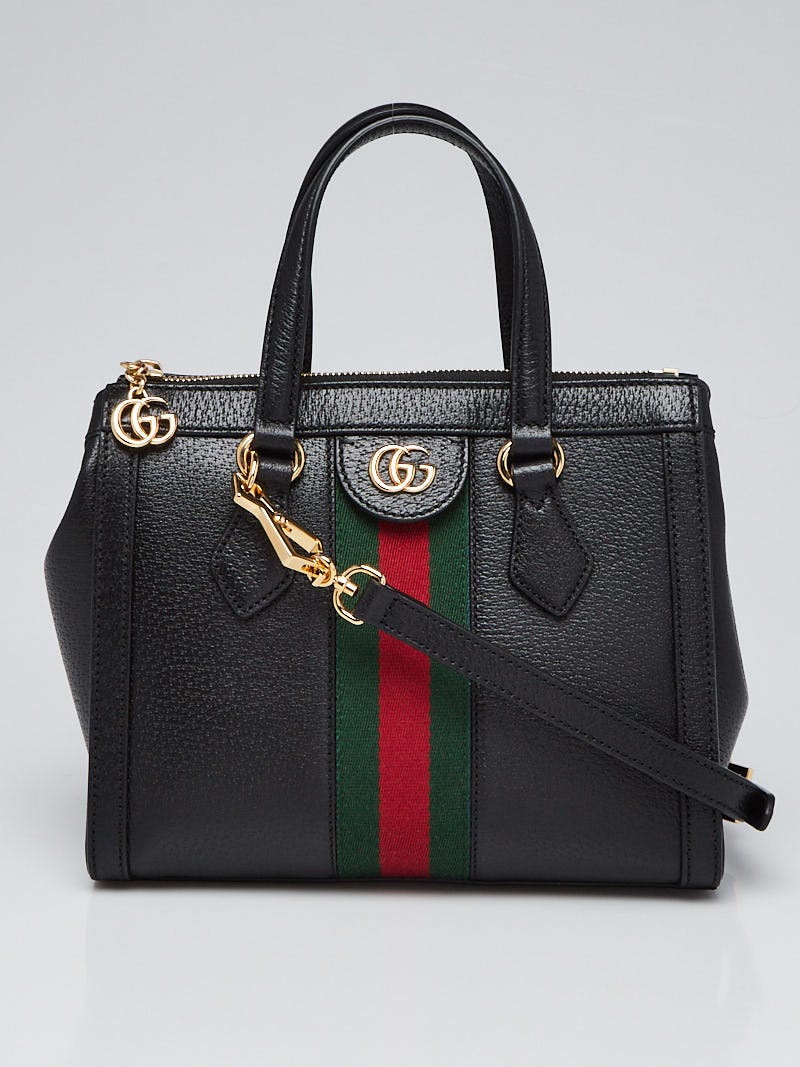 Gucci Black Leather GG Marmont Top Handle Flap Bag Small QFB1I51LKH004 |  WGACA