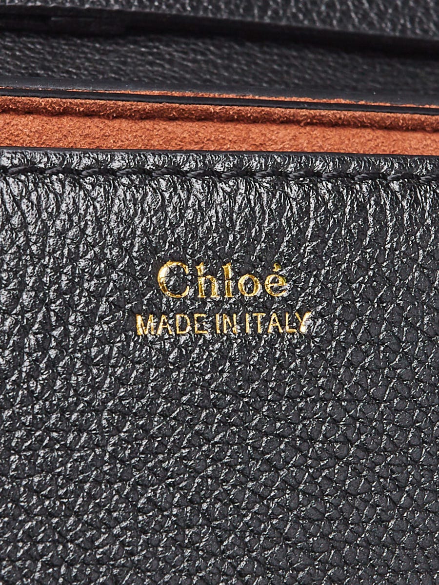 Chloe Black Pebbled Leather Small Drew Bag | Yoogi's Closet