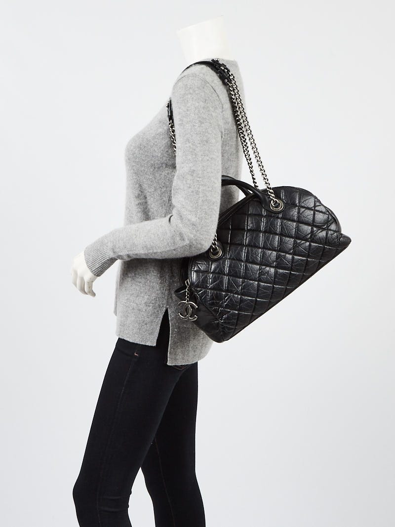 Bowling bag leather handbag Chanel Black in Leather - 31461392