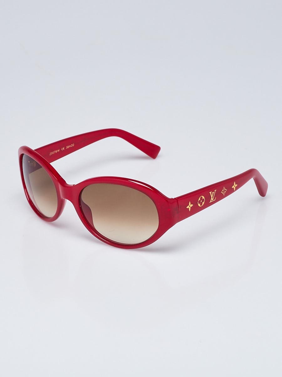 Louis Vuitton Red Speckling Acetate Frame Gina Sunglasses Z0075W - Yoogi's  Closet