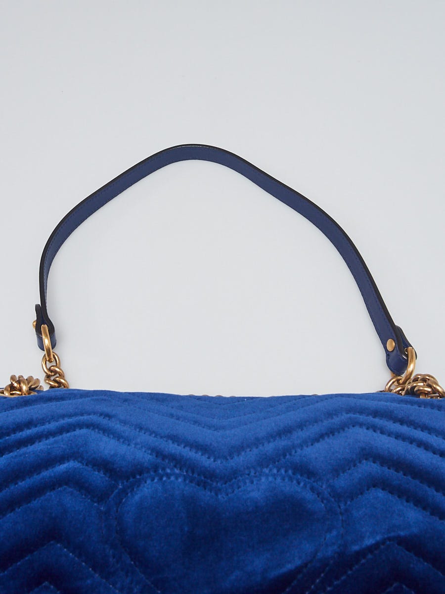 Gucci royal discount blue velvet bag