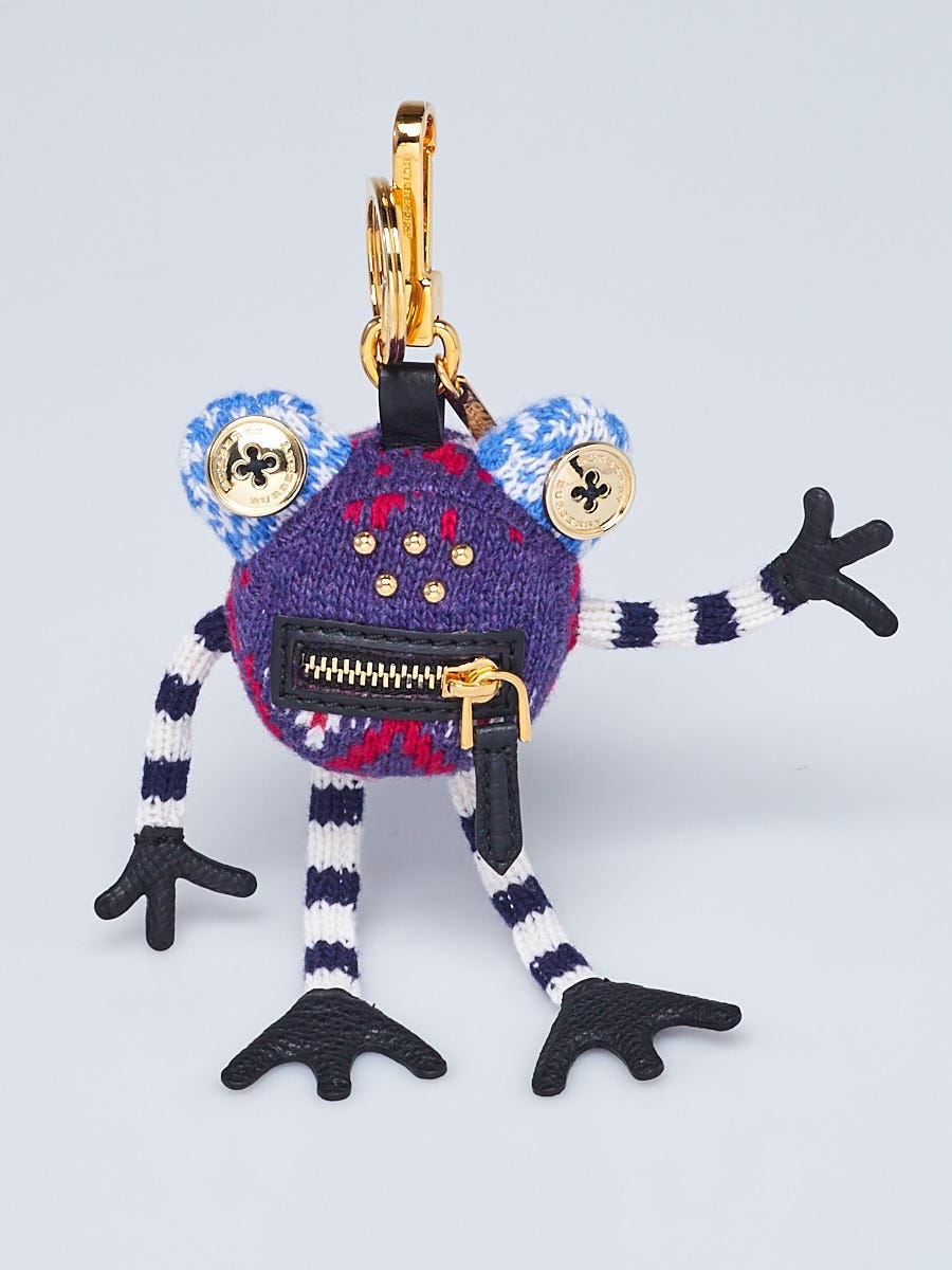 Burberry Navy Blue Multicolor Knit Studded Doris The Frog Key